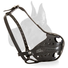 Leather Muzzle for Great Dane Breed